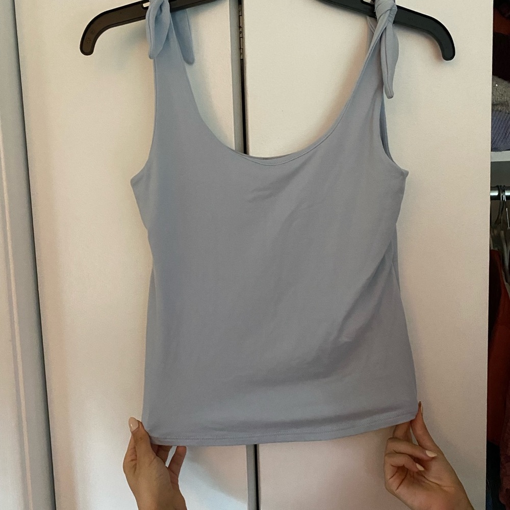 Gaze small tank top super soft cotton summer top with cute tie tank sleeves